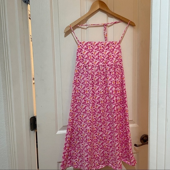 VINTAGE Lilly Pulitzer Dot Halter Summer Dress Small Orange Pink Cotton EUC - Picture 9 of 12